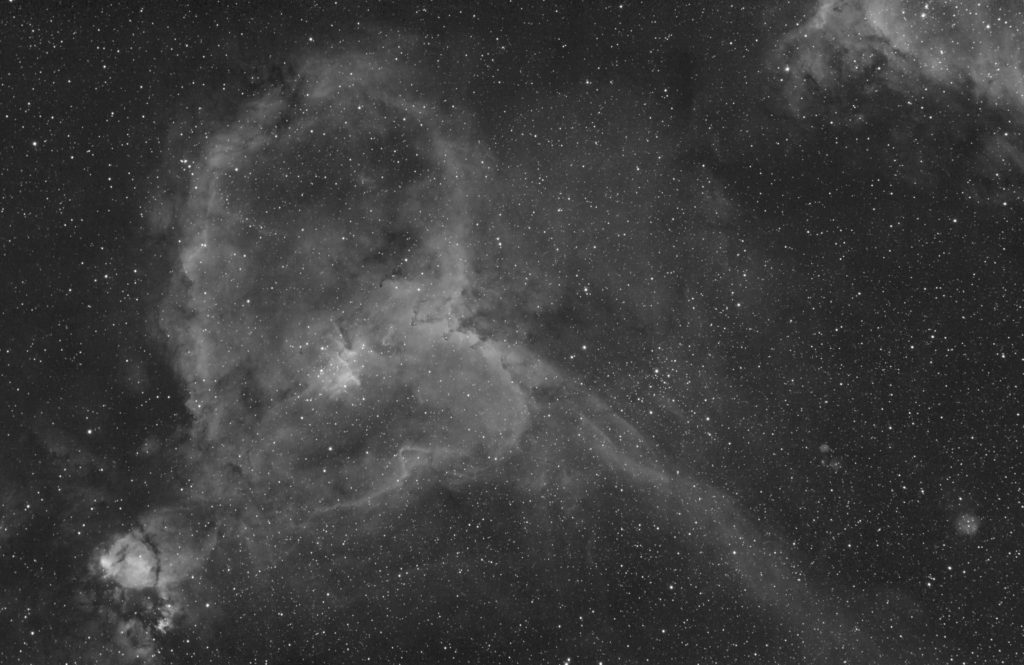 ハート星雲のHα画像